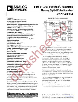 AD5254BRUZ10-RL7 datasheet  